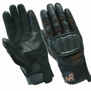 Leather Gloves Motorbike Motorcycle Black Leather